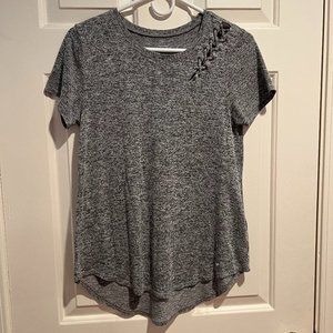 Heather Gray Hollister Flowy T-Shirt